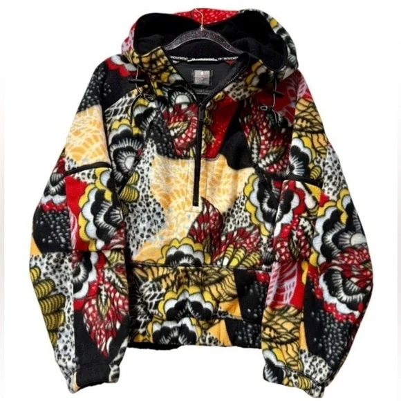 Free People Movement Wild and Free Printed Fleece Pullover Wildflower Retro Sz L - Picture 2 of 7